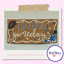 Load image into Gallery viewer, Game Day Banner Blue, White, and Gold