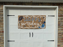 Load image into Gallery viewer, Game Day Banner Blue, White, and Gold