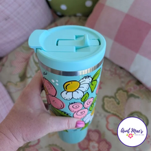 Load image into Gallery viewer, Doodle Cup | Hand-Painted 40oz Leakproof Tumbler | Mint Meadow