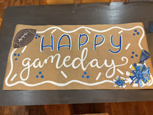 Load image into Gallery viewer, Game Day Banner Blue, White, and Gold
