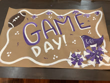 Load image into Gallery viewer, Game Day Banner purple and white
