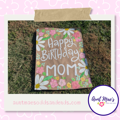 Happy Birthday Mom! (Tall) banner