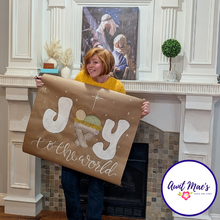 Load image into Gallery viewer, Joy Christmas Mini banner sign
