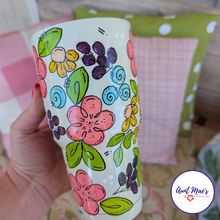 Load image into Gallery viewer, Doodle Cup | Hand-Painted 24oz Leakproof Tumbler | Oat Blossoms
