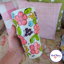 Load image into Gallery viewer, Doodle Cup | Hand-Painted 24oz Leakproof Tumbler | Oat Blossoms
