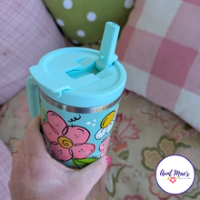 Load image into Gallery viewer, Doodle Cup | Hand-Painted 40oz Leakproof Tumbler | Mint Meadow
