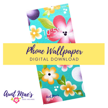 Load image into Gallery viewer, Phone Wallpaper (digital download) Teal Me About It
