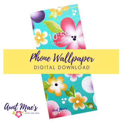 Phone Wallpaper (digital download) Teal Me About It