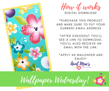 Load image into Gallery viewer, Phone Wallpaper (digital download) Teal Me About It
